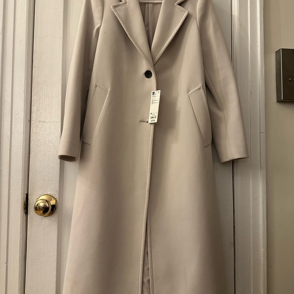 Elegant Cream Pea Coat